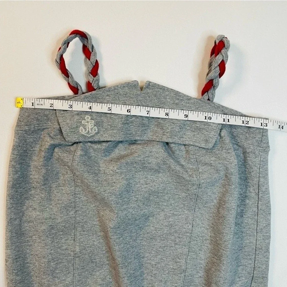Roberta di Camerino Girls Grey Anchor Logo Bag Rope Straps Made in‎ Italy 10-12